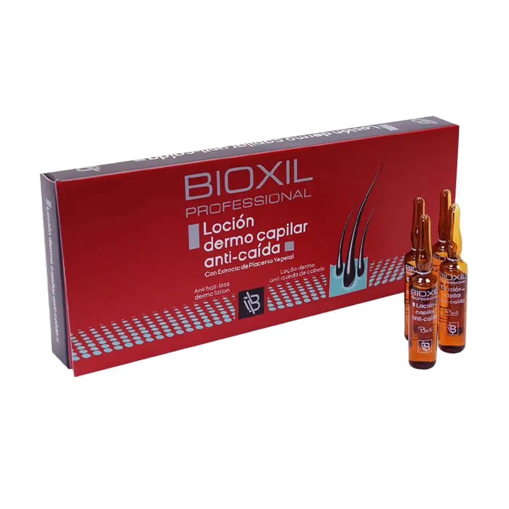 Дермокапілярний лосьйон в ампулах Bioxil Dermo Capillary Anti-Hair Loss Lotion проти випадіння волосся, з рослинною плацентою, 12*10 мл